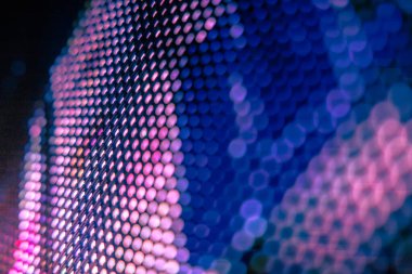 Yakın plan LED bulanık ekran. LED yumuşak odak arkaplanı. Tasarım için soyut arkaplan ideali.