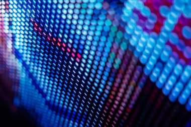 Yakın plan LED bulanık ekran. LED yumuşak odak arkaplanı. Tasarım için soyut arkaplan ideali.