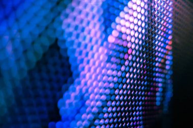 Yakın plan LED bulanık ekran. LED yumuşak odak arkaplanı. Tasarım için soyut arkaplan ideali.