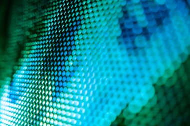 Yakın plan LED bulanık ekran. LED yumuşak odak arkaplanı. Tasarım için soyut arkaplan ideali.