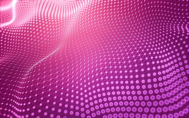 Soyut arkaplan. Çokgen şekilli molekül teknolojisi, noktaları ve çizgileri birleştiriyor. Bağlantı yapısı. Büyük veri görselleştirmesi.