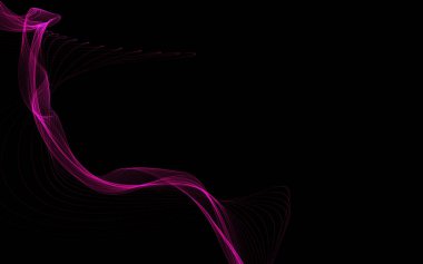 Parlayan soyut dalgalar ve soyut arkaplan ile koyu soyut arkaplan