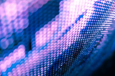 Yakın plan LED bulanık ekran. LED yumuşak odak arkaplanı. Tasarım için soyut arkaplan ideali.