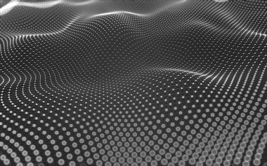 Soyut arkaplan. Çokgen şekilli molekül teknolojisi, noktaları ve çizgileri birleştiriyor. Bağlantı yapısı. Büyük veri görselleştirmesi. 