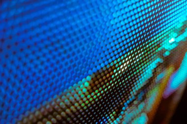 Yakın plan LED bulanık ekran. LED yumuşak odak arkaplanı. Tasarım için soyut arkaplan ideali.