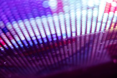 Yakın plan LED bulanık ekran. LED yumuşak odak arkaplanı. Tasarım için soyut arkaplan ideali.