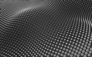 Soyut arkaplan. Çokgen şekilli molekül teknolojisi, noktaları ve çizgileri birleştiriyor. Bağlantı yapısı. Büyük veri görselleştirmesi. 