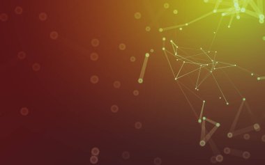 Soyut arkaplan. Çokgen şekilli molekül teknolojisi, noktaları ve çizgileri birleştiriyor. Bağlantı yapısı. Büyük veri görselleştirmesi.