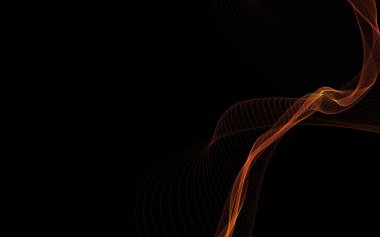 Parlayan soyut dalgalar ve soyut arkaplan ile koyu soyut arkaplan