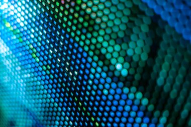 Yakın plan LED bulanık ekran. LED yumuşak odak arkaplanı. Tasarım için soyut arkaplan ideali.