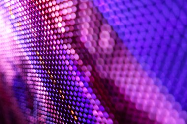 Yakın plan LED bulanık ekran. LED yumuşak odak arkaplanı. Tasarım için soyut arkaplan ideali.