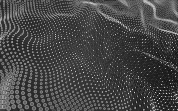 Fundo Abstrato Tecnologia Moléculas Com Formas Poligonais Conectando Pontos Linhas — Fotografia de Stock