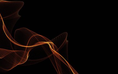 Parlayan soyut dalgalar ve soyut arkaplan ile koyu soyut arkaplan