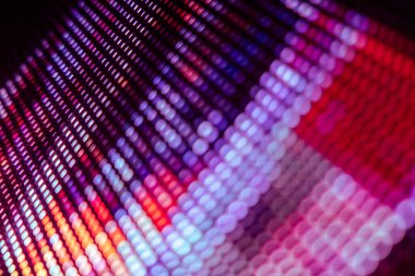 Yakın plan LED bulanık ekran. LED yumuşak odak arkaplanı. Tasarım için soyut arkaplan ideali.