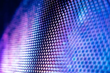 Yakın plan LED bulanık ekran. LED yumuşak odak arkaplanı. Tasarım için soyut arkaplan ideali.