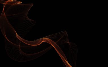 Parlayan soyut dalgalar ve soyut arkaplan ile koyu soyut arkaplan