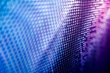 Yakın plan LED bulanık ekran. LED yumuşak odak arkaplanı. Tasarım için soyut arkaplan ideali.