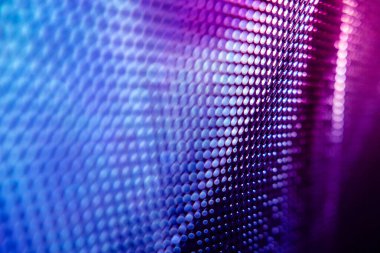 Yakın plan LED bulanık ekran. LED yumuşak odak arkaplanı. Tasarım için soyut arkaplan ideali.