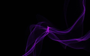 Parlayan soyut dalgalar ve soyut arkaplan ile koyu soyut arkaplan