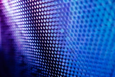 Yakın plan LED bulanık ekran. LED yumuşak odak arkaplanı. Tasarım için soyut arkaplan ideali.