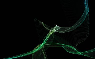 Parlayan soyut dalgalar ve soyut arkaplan ile koyu soyut arkaplan