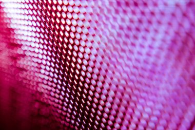 Yakın plan LED bulanık ekran. LED yumuşak odak arkaplanı. Tasarım için soyut arkaplan ideali.