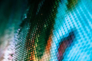 Yakın plan LED bulanık ekran. LED yumuşak odak arkaplanı. Tasarım için soyut arkaplan ideali.