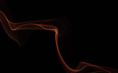 Parlayan soyut dalgalar ve soyut arkaplan ile koyu soyut arkaplan