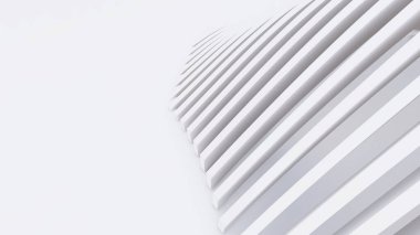 Soyut Eğri Şekiller. Beyaz Dairesel Arkaplan. Soyut arkaplan. 3d illüstrasyon