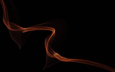 Parlayan soyut dalgalar ve soyut arkaplan ile koyu soyut arkaplan