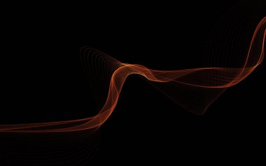 Parlayan soyut dalgalar ve soyut arkaplan ile koyu soyut arkaplan