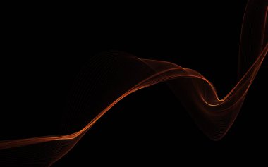 Parlayan soyut dalgalar ve soyut arkaplan ile koyu soyut arkaplan