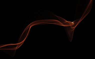 Parlayan soyut dalgalar ve soyut arkaplan ile koyu soyut arkaplan