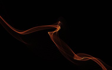 Parlayan soyut dalgalar ve soyut arkaplan ile koyu soyut arkaplan