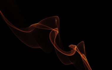 Parlayan soyut dalgalar ve soyut arkaplan ile koyu soyut arkaplan