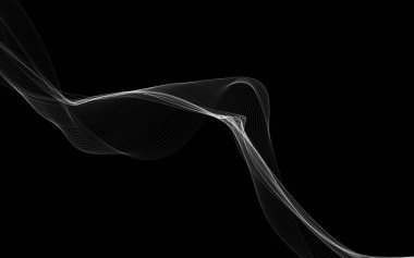 Parlayan soyut dalgalar ve soyut arkaplan ile koyu soyut arkaplan