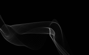 Parlayan soyut dalgalar ve soyut arkaplan ile koyu soyut arkaplan