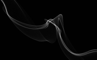 Parlayan soyut dalgalar ve soyut arkaplan ile koyu soyut arkaplan