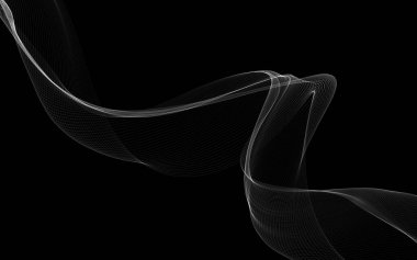 Parlayan soyut dalgalar ve soyut arkaplan ile koyu soyut arkaplan