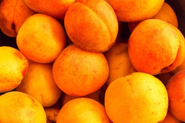 Ripe Fruit Lot Ripe Apricots — Stock Photo, Image