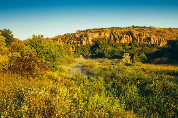 Aktovsky Canyon Ukraine Valley Rocks River — Stock Photo, Image