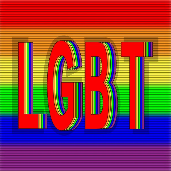 Rainbow Flag Akronim Lgbt — Stok Foto