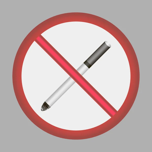 Fumar Ban Cigarette Círculo Rojo — Archivo Imágenes Vectoriales