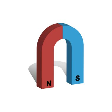 beyaz duvar arka plan üzerinde gerçekçi mıknatıs