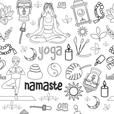 Kusursuz el yapımı yoga taslağı.