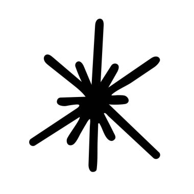 Eski model kar tanesi yıldızı dekoratif noel öğesi silueti