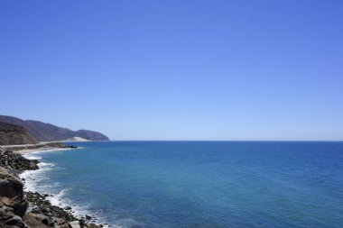 California Pasifik Sahil Otoyol 1 Point Mugu açık güneşli gün, Ventura County, Ca