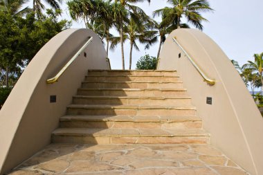 Tropikal Resort geçit ve köprü Hawaii Kona Adası