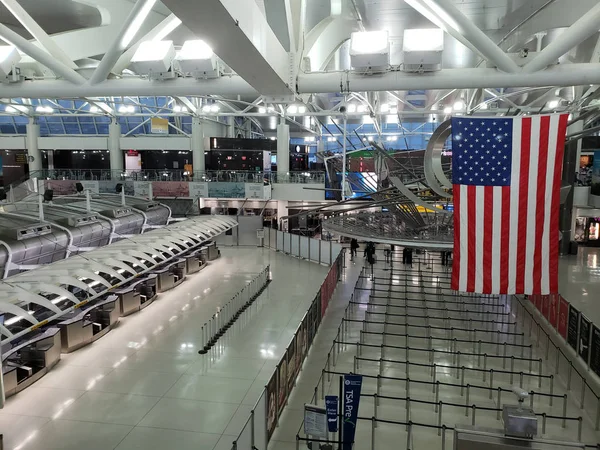 Nowy Jork Usa Września 2018 Rano Godzinę Jfk Terminal Pasów — Zdjęcie stockowe