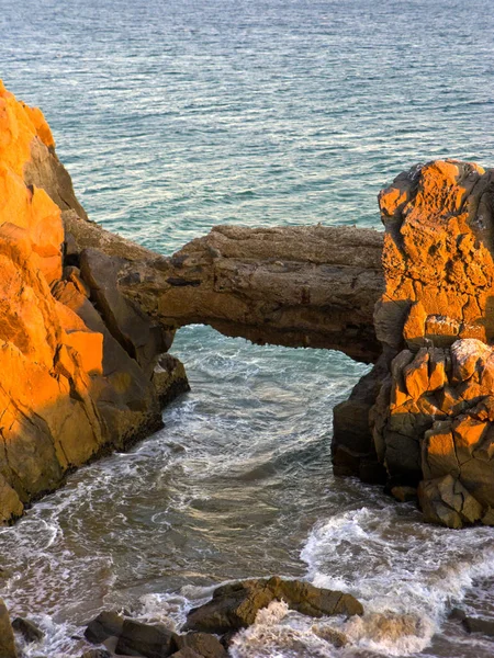 Färgglada Kväll Point Mugu Arch Oxnard Ventura County Kalifornien — Stockfoto